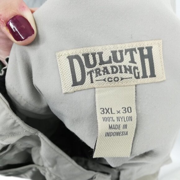 Duluth Trading Mens Dry on the Fly Cargo Khaki Nylon Pants Size 3XL x 30 Pockets - Picture 11 of 11